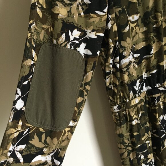 Triple Five Soul NYC Soft Button Down Floral Camo Military Dress - Picture 8 of 16